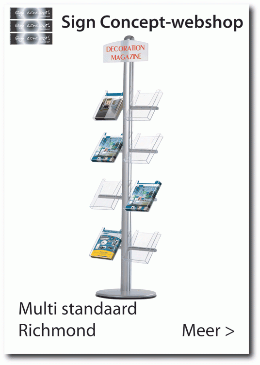 infodisplay - folderdisplay - multi standaard - brochurehouder