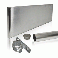 Parkeerbord 60 x 20 cm staand (set) brute aluminium